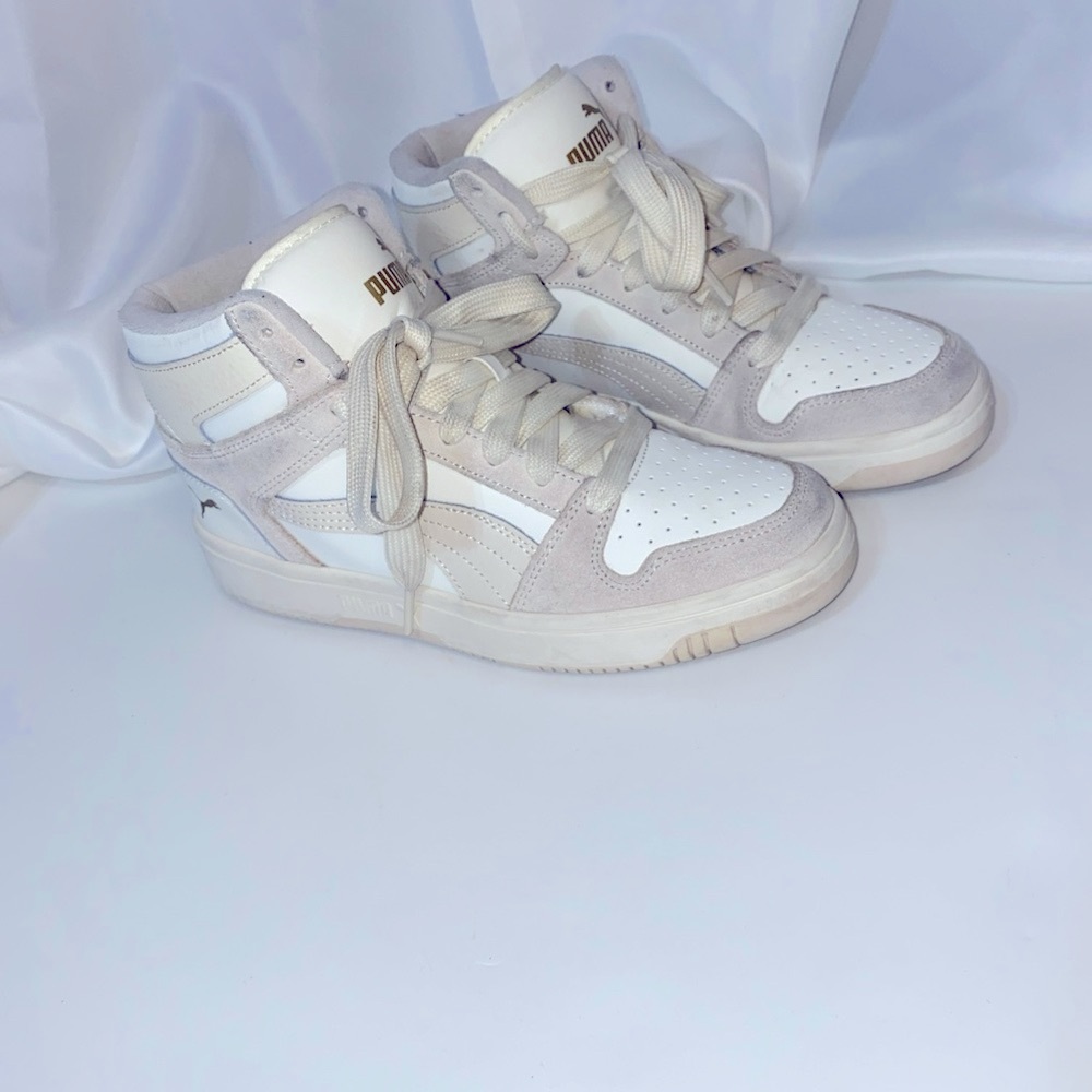 Puma Rebound Marshmallow Soft Foam Mid-top White Sneakers